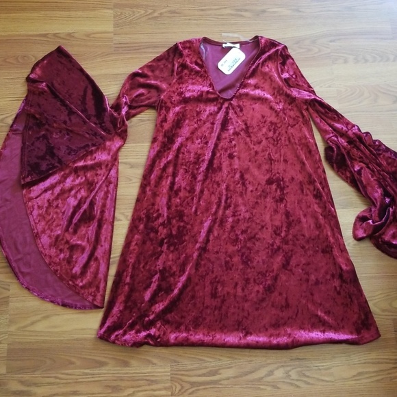 Dresses & Skirts - NWT! Boutique bell sleeve velvet dress